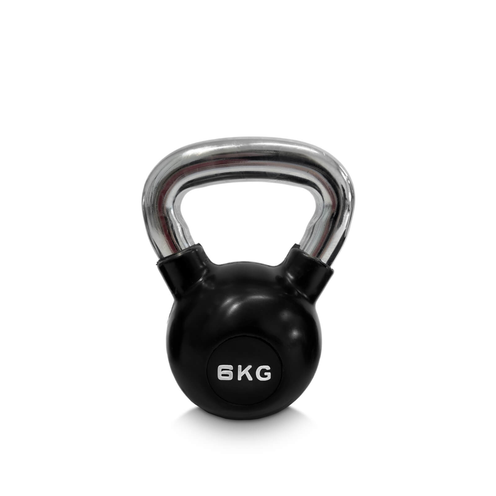 Tjek Kettlebell gummi/krom, 6 kg, JTC Power på SportGymButikken.dk