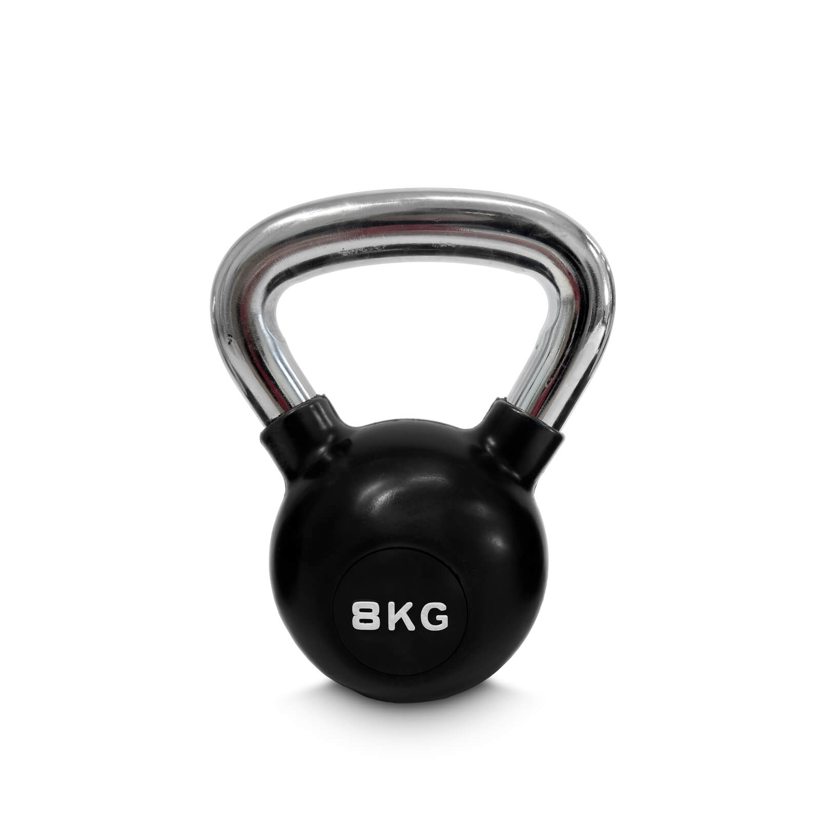 Tjek Kettlebell gummi/krom 8 kg, JTC Power på SportGymButikken.dk