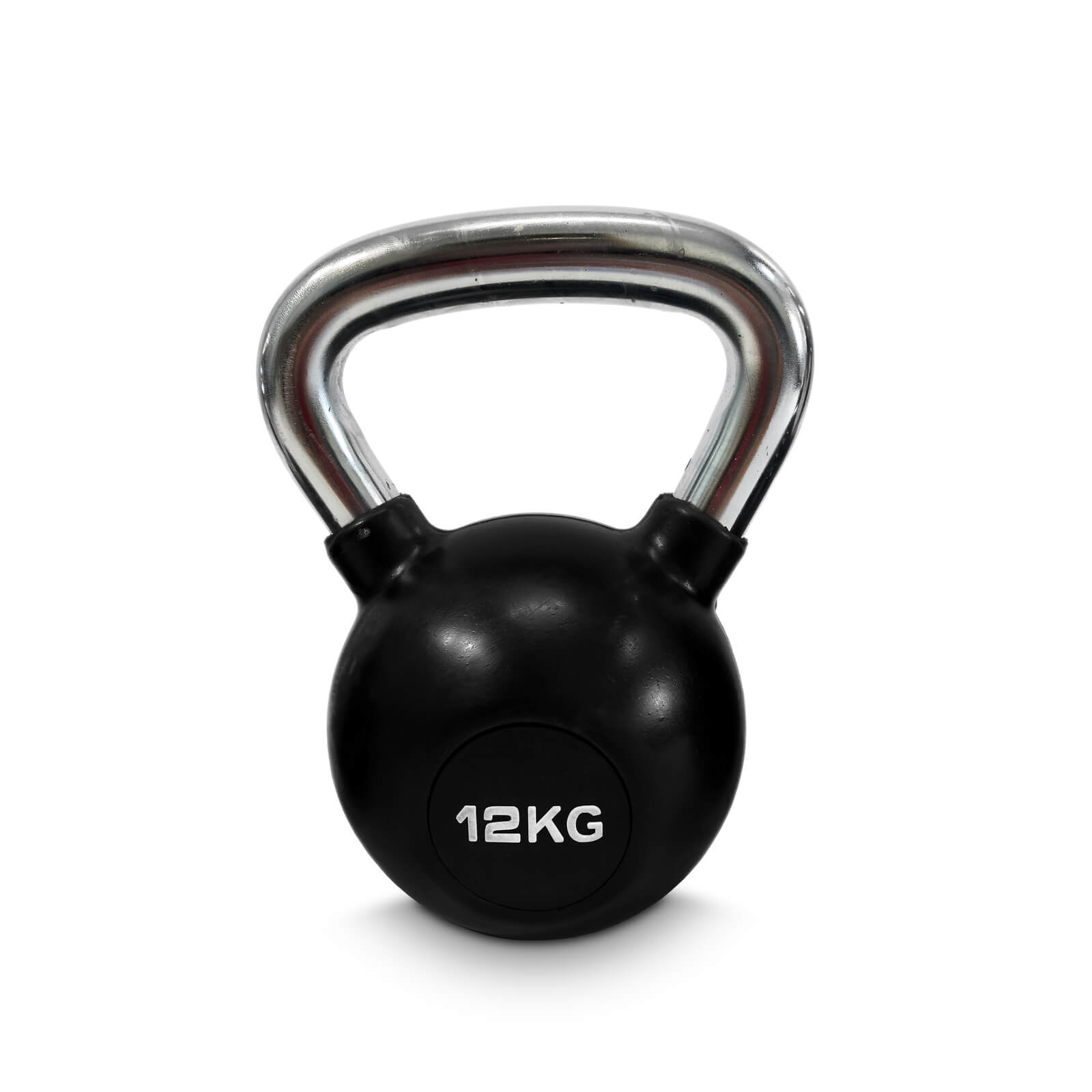 Tjek Kettlebell gummi/krom 12 kg, JTC Power på SportGymButikken.dk