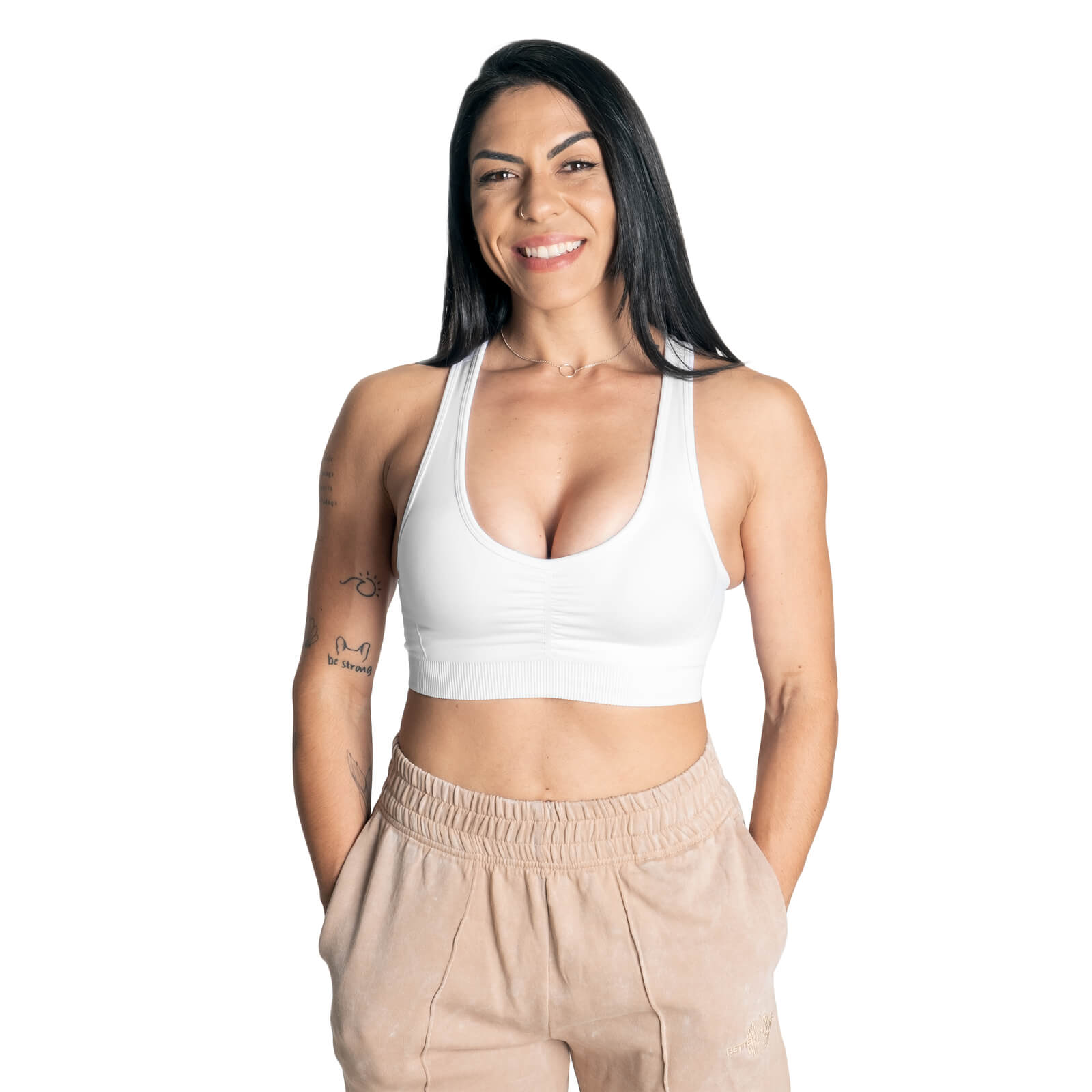 Scrunch Sports Bra, white, Better Bodies