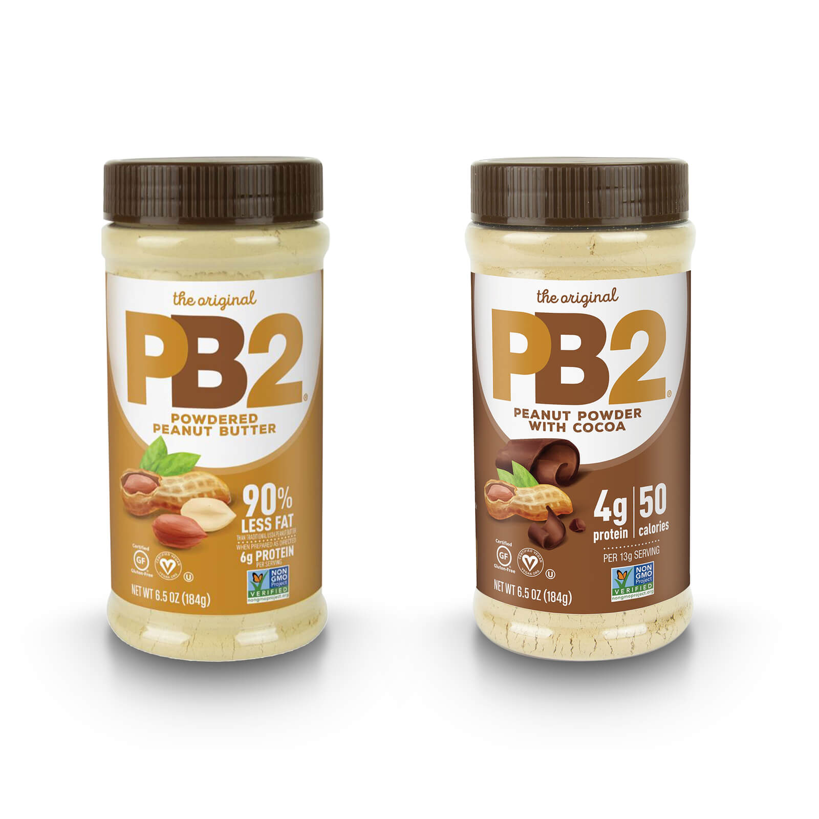 Tjek PB2 Powdered Peanut Butter, 184 g, PB2 Foods på SportGymButikken.dk