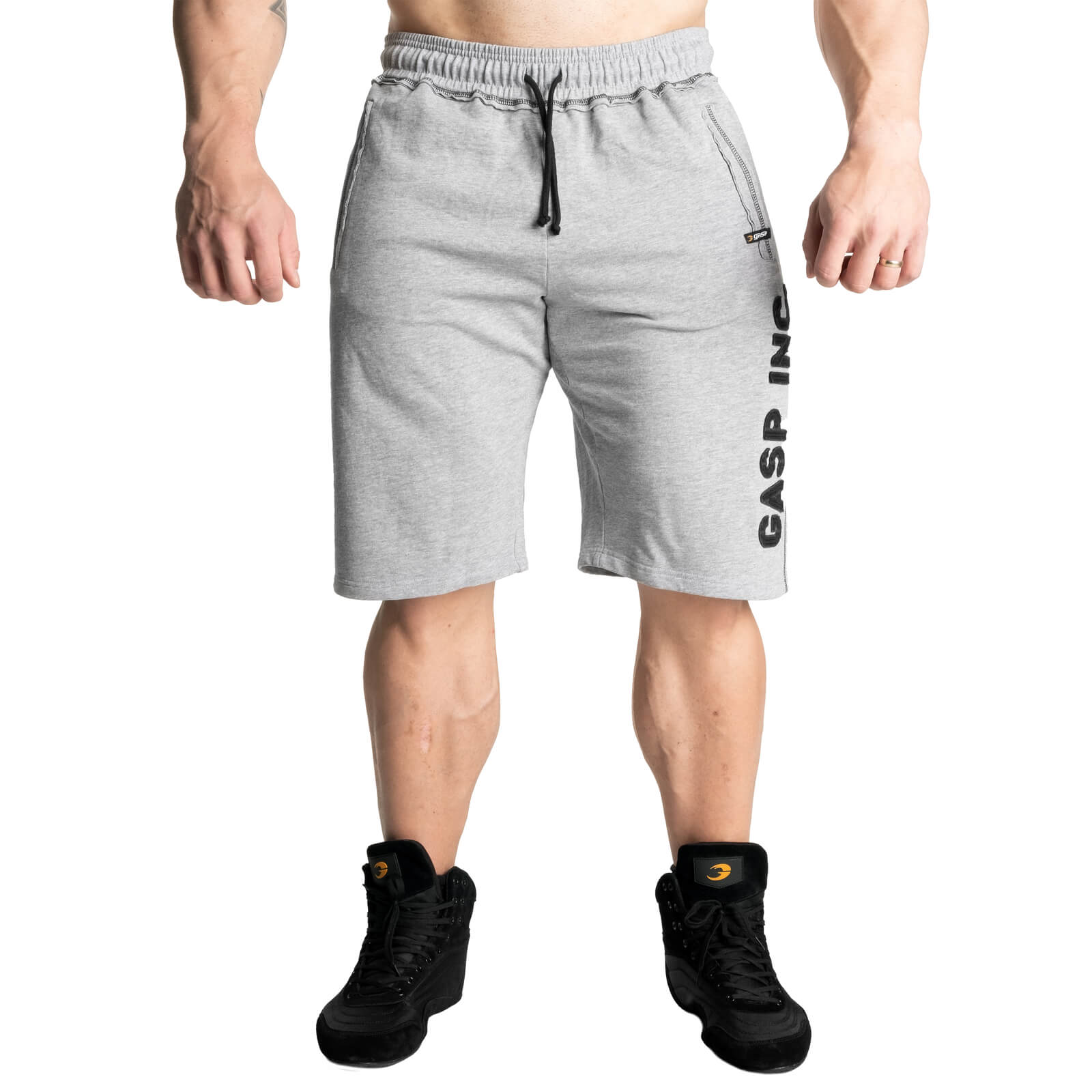 Se Division Sweatshorts, lysegrå melange, GASP på SportGymButikken.dk