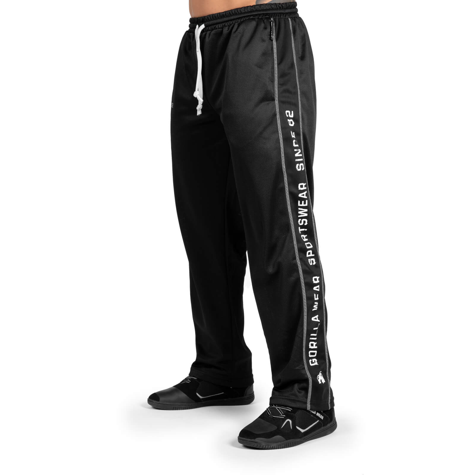 Se Functional Mesh Pants, sort/hvid, Gorilla Wear på SportGymButikken.dk