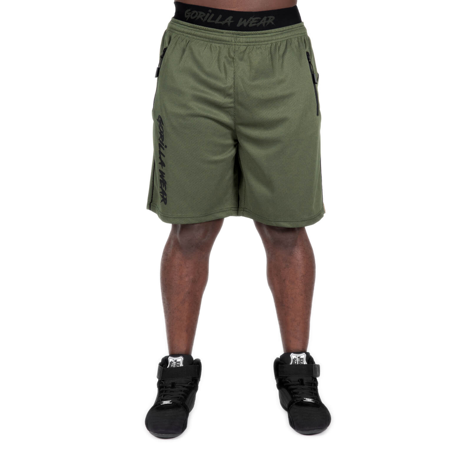 Se Mercury Mesh Shorts, armygrøn/sort, Gorilla Wear hos SportGymButiken