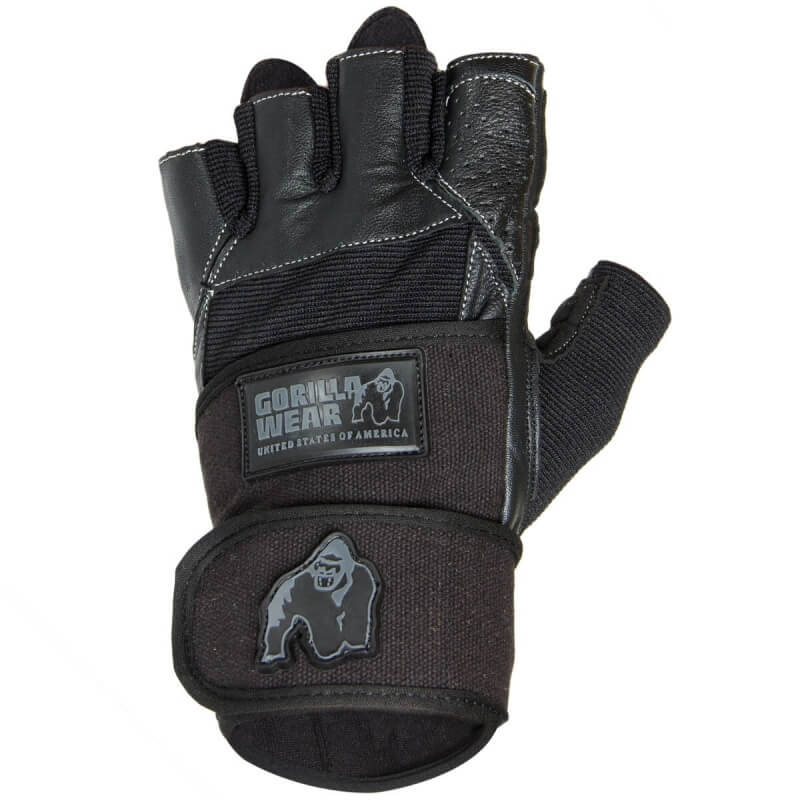 Tjek Dallas Wrist Wrap Gloves, sorte, Gorilla Wear på SportGymButikken.dk