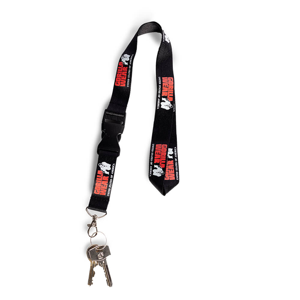 Tjek Eloy Lanyard, sort/rød, Gorilla Wear på SportGymButikken.dk