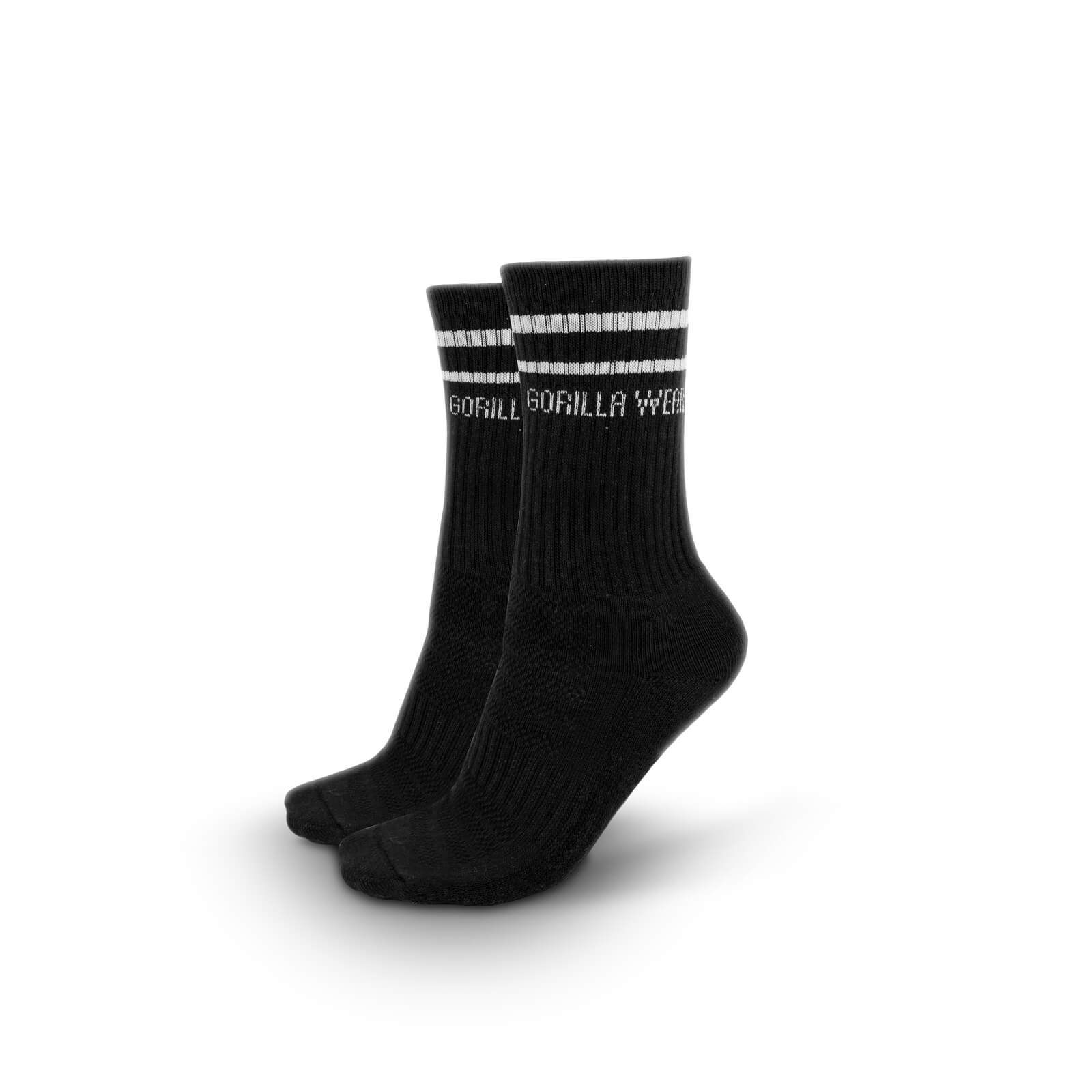 Tjek Gorilla Wear Crew Socks 2-Pack, sort, Gorilla Wear hos SportGymButikken.dk