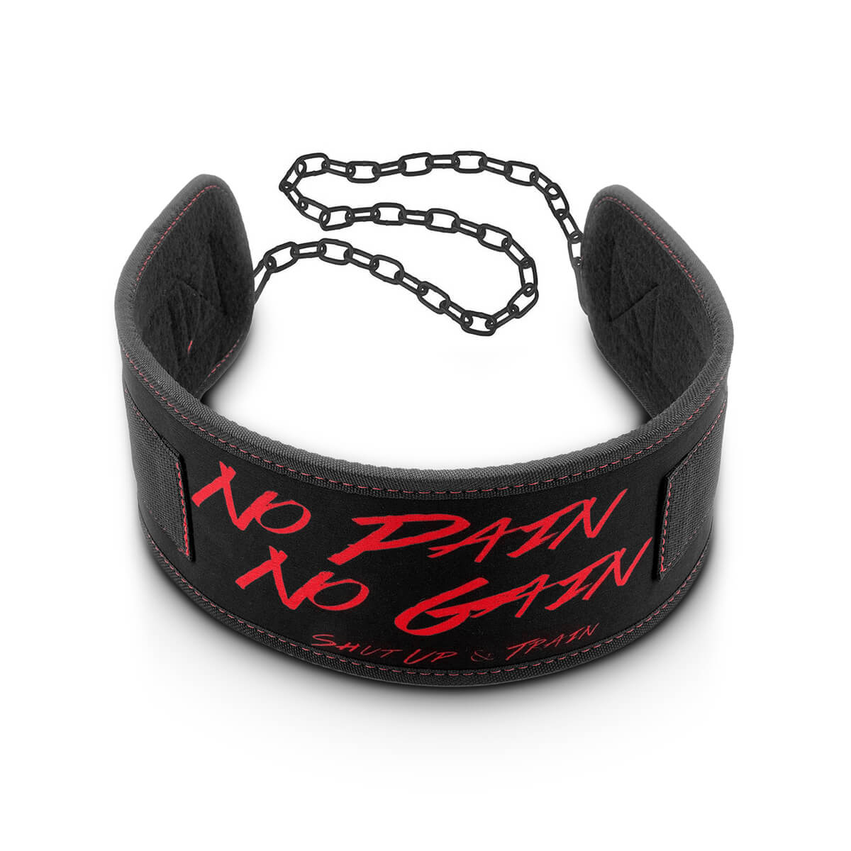 Tjek Dip Belt, No Pain No Gain, sort/rød, CP Sports hos SportGymButikken.dk