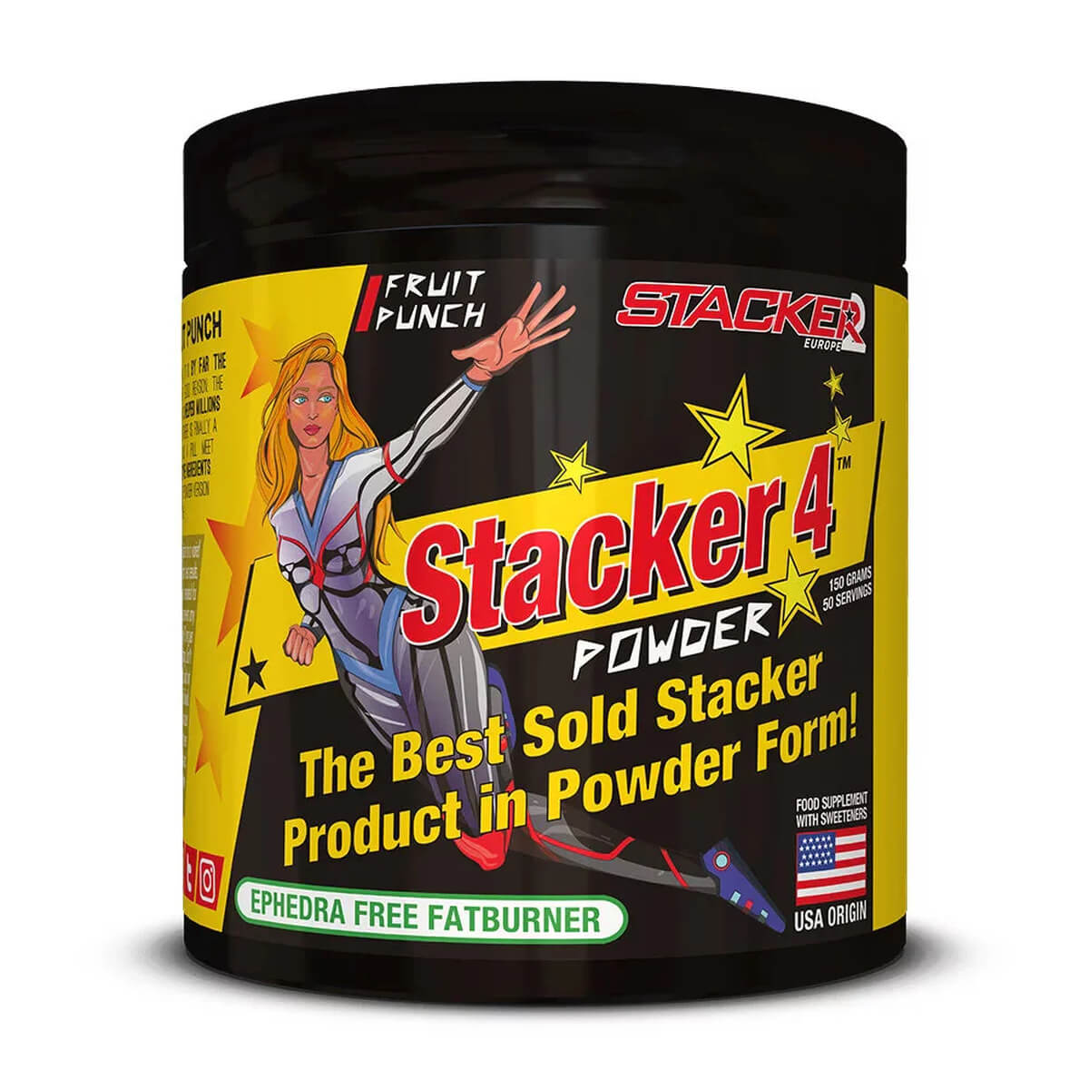 Tjek Stacker 4 Powder, 150 g, Stacker2 Europe på SportGymButikken.dk