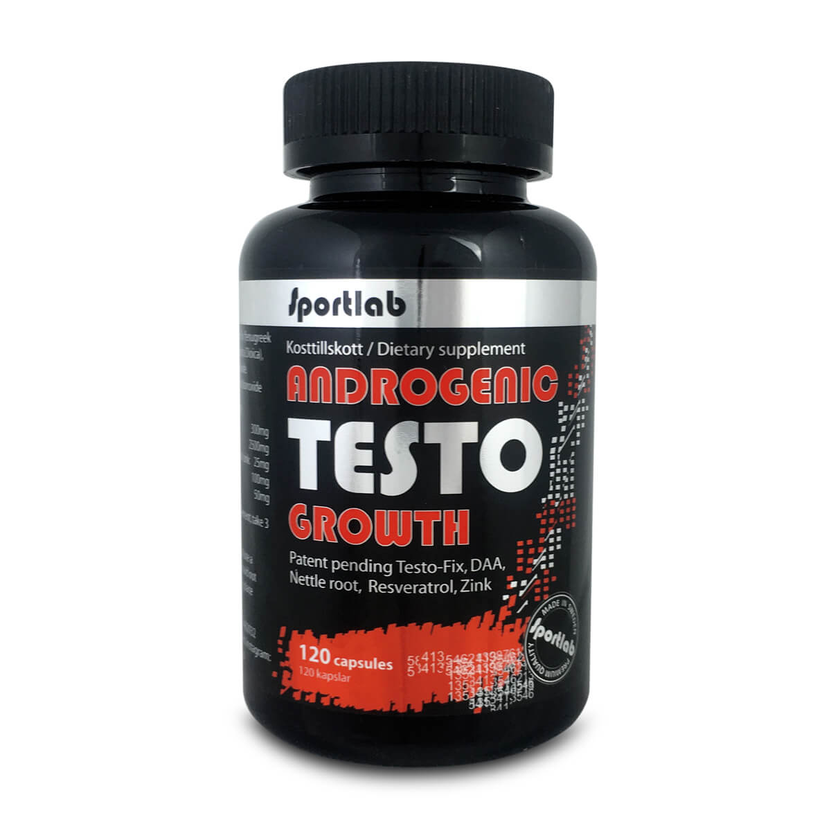 Tjek Androgenic Testo Growth, 120 kapsler, Sportlab på SportGymButikken.dk