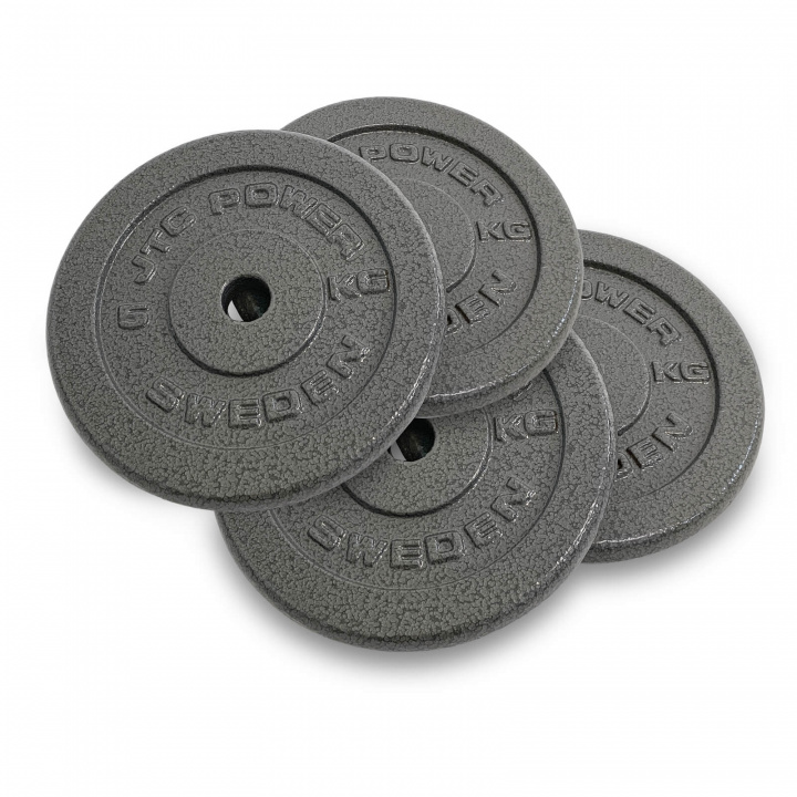 Tjek vægtskiver Metal 25 mm, 4 x 5 kg, JTC Power på SportGymButikken.dk