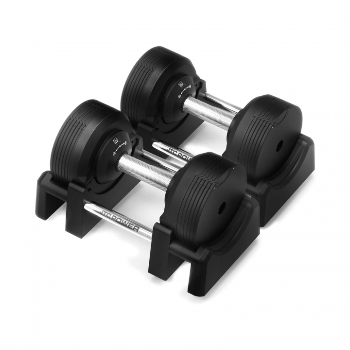 Justerbare håndvægte PRO, 2 x 4-23.5 kg, JTC Power i gruppen Styrke / Håndvægte & Kettlebells / Håndvægte hos Sportgymbutikken.dk (12-450-235-2)