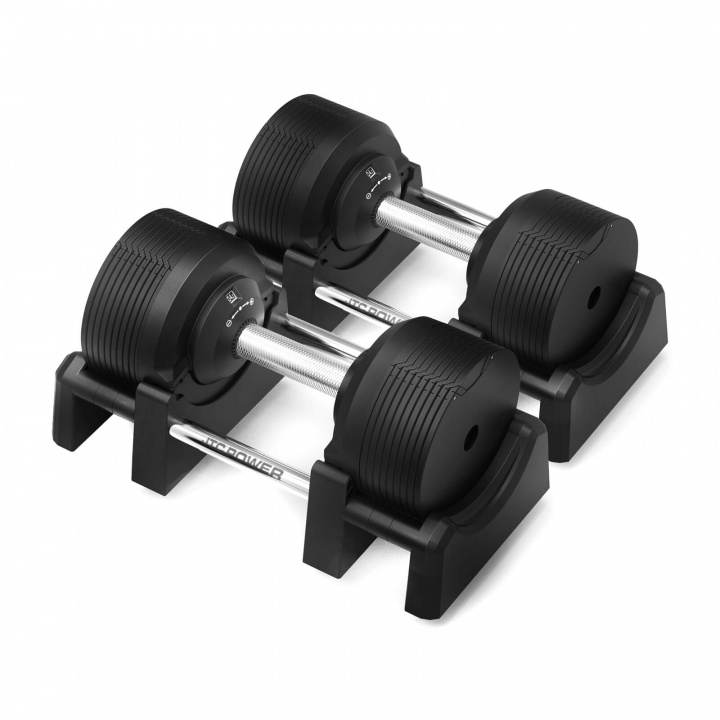 Justerbare håndvægte PRO, 2 x 4-32.5 kg, JTC Power i gruppen Styrke / Håndvægte & Kettlebells / Håndvægte hos Sportgymbutikken.dk (12-450-325-2)