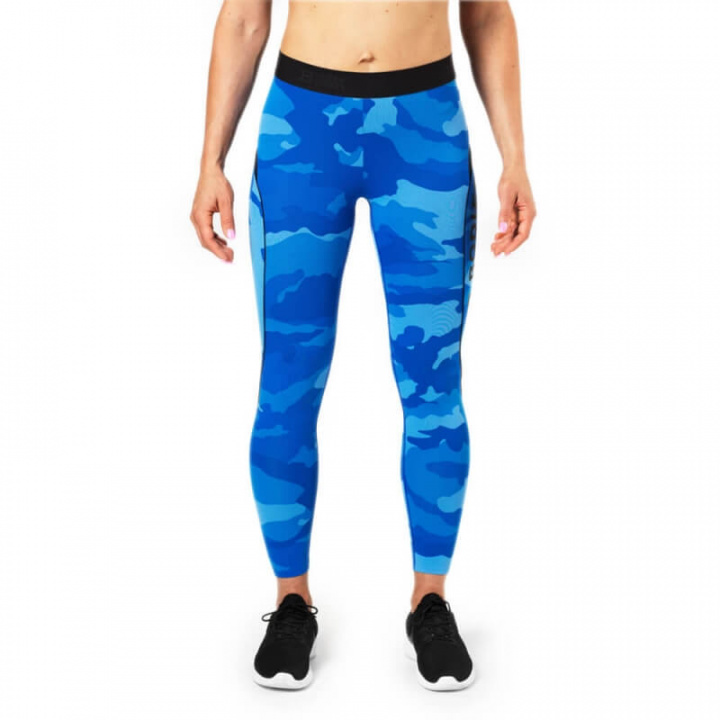 Tjek Fitness Curve Tights, blå camo, Better Bodies på SportGymButikken.dk