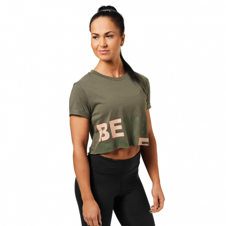 Tjek Astoria Cropped Tee, wash green, Better Bodies på SportGymButikken.dk