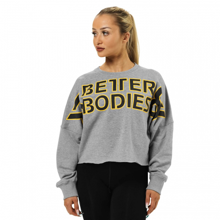 Se Bowery Raw Sweater, gråmeleret, Better Bodies på SportGymButikken.dk