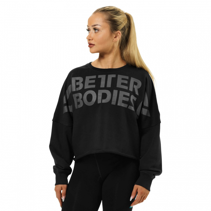 Se Bowery Raw Sweater, sort, Better Bodies på SportGymButikken.dk