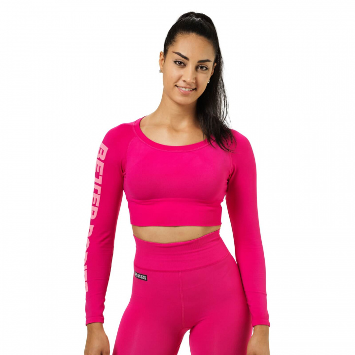 Tjek Bowery Cropped Ls, hot pink, Better Bodies på SportGymButikken.dk