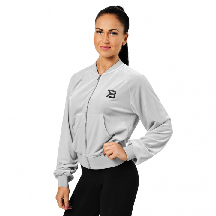 Tjek Bowery Zip L/S, frostgrå, Better Bodies ud på SportGymButikken.dk