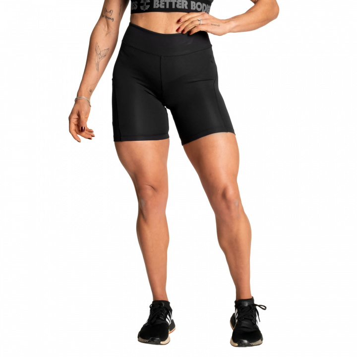 Tjek High Waist Shorts, sorte, Better Bodies på SportGymButikken.dk