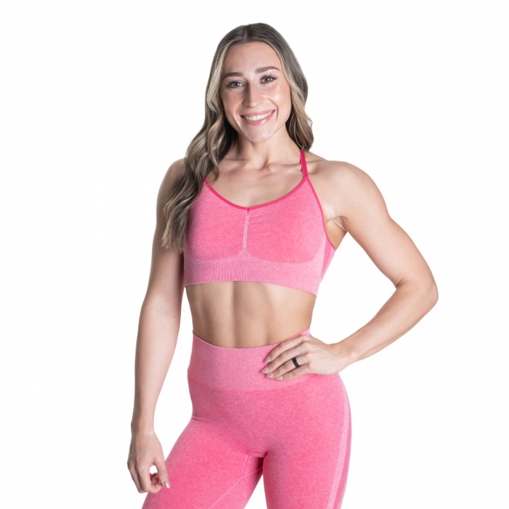 Curve Scrunch Bra, hot pink melange, Better Bodies i gruppen Dametøj / Undertøj / Sports BH hos Sportgymbutikken.dk (BB-111151-457r)