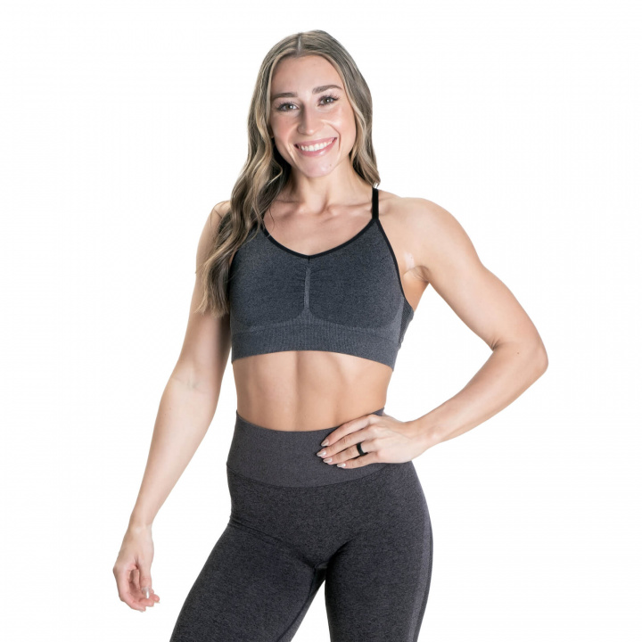 Curve Scrunch Bra, black melange, Better Bodies i gruppen Dametøj / Undertøj / Sports BH hos Sportgymbutikken.dk (BB-111151-920r)