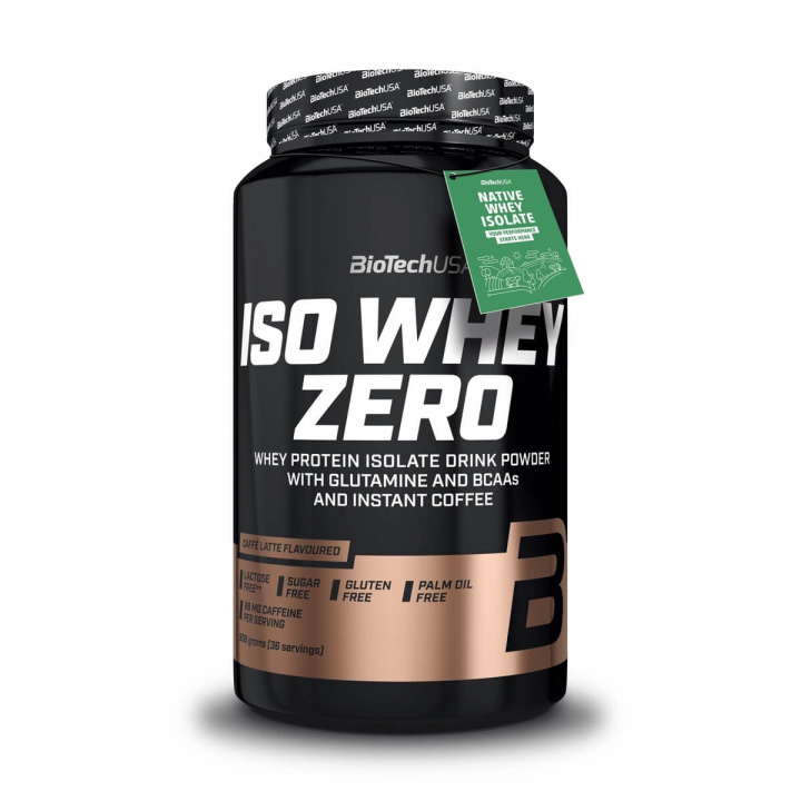 Tjek Iso Whey Zero, 908 g, Caffé Latte på SportGymButikken.dk