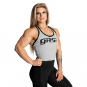 Rib Crop T-back, light grey melange, GASP