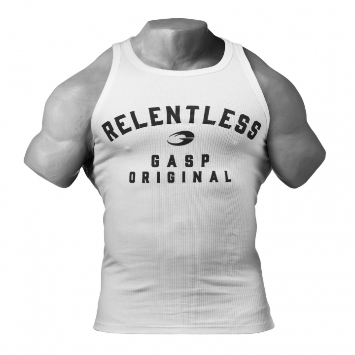 Tjek Relentless Tank, hvid, GASP ud på SportGymButikken.dk