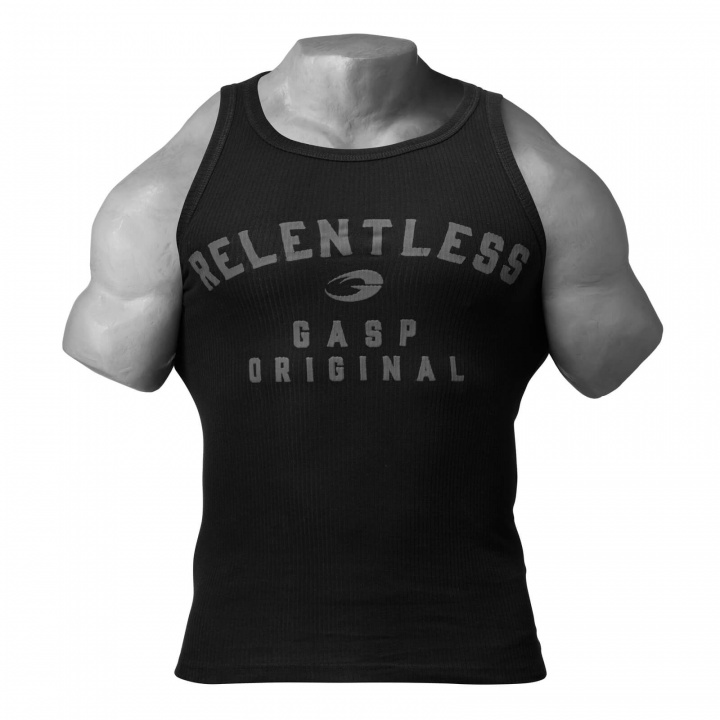 Tjek Relentless Tank, sort, GASP på SportGymButikken.dk