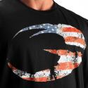 Pump Cover Iron Tee, black/US flag, GASP