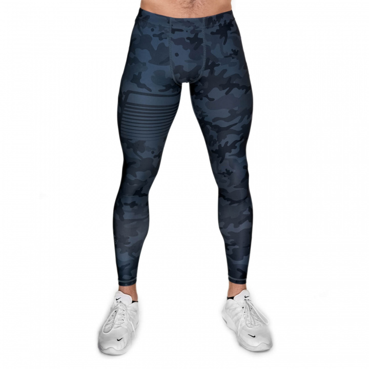 Tjek Sniper Compression Tights, camo blue, Gavelo på SportGymButikken.dk