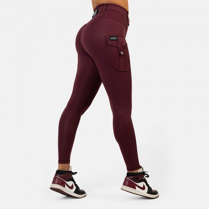 Cargo Tights, burgundy red, Gavelo i gruppen Dametøj / Bukser & Tights / Træningstights hos Sportgymbutikken.dk (GO-PNT-982r)