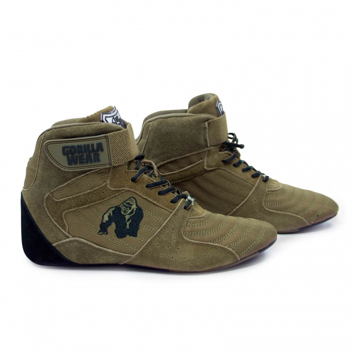 Tjek Perry High Tops Pro, army green, Gorilla Wear på SportGymButikken.dk