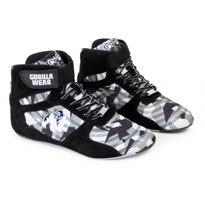 Tjek Perry High Tops Pro, sort/grå camo, Gorilla Wear hos SportGymButiken.