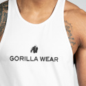 Carter Stretch Tank Top, white, Gorilla Wear