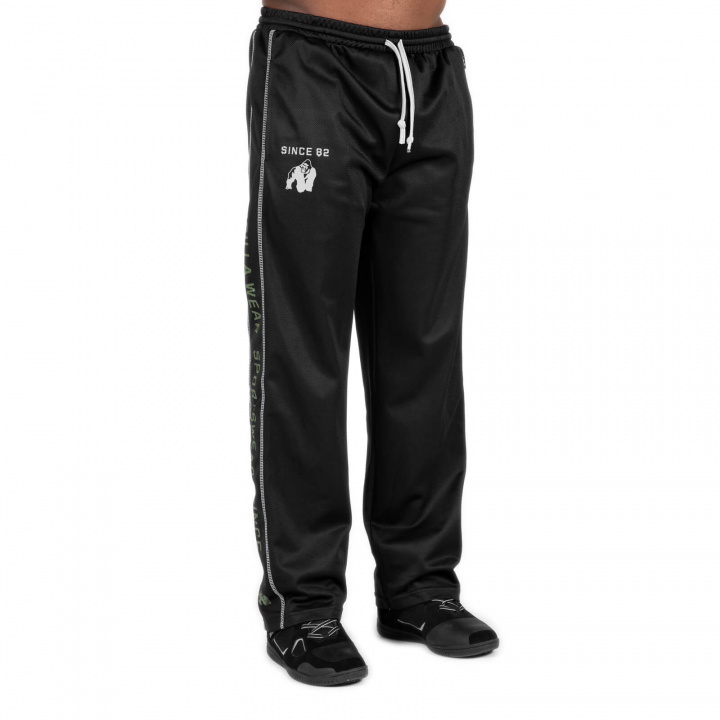 Tjek Functional Mesh Pants, sort/grøn, Gorilla Wear på SportGymButikken.dk