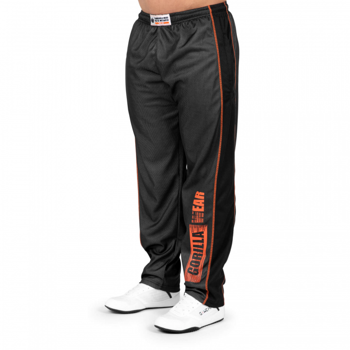 Tjek Wallace Mesh Pants, grå/orange, Gorilla Wear på SportGymButikken.dk