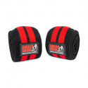 Knee Wraps, black/red, 2 m, Gorilla Wear