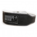 4 Inch Padded Leather Belt, black, Gorilla Wear