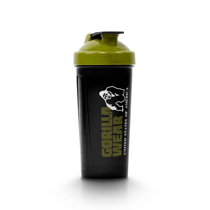 Check Shaker XXL 1000 ml, sort/armygrøn, Gorilla Wear hos SportGymButikken.dk