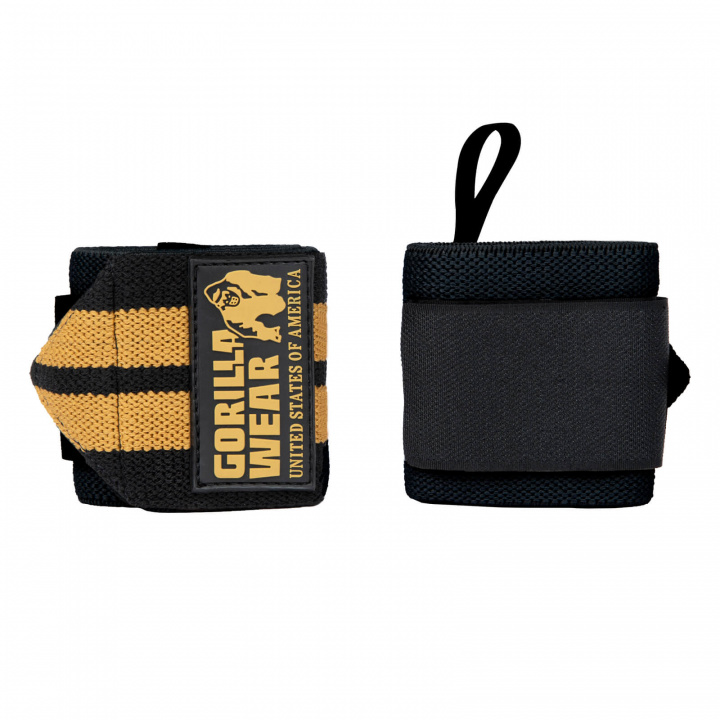 Se Wrist Wraps Pro, sort/guld, Gorilla Wear på SportGymButikken.dk