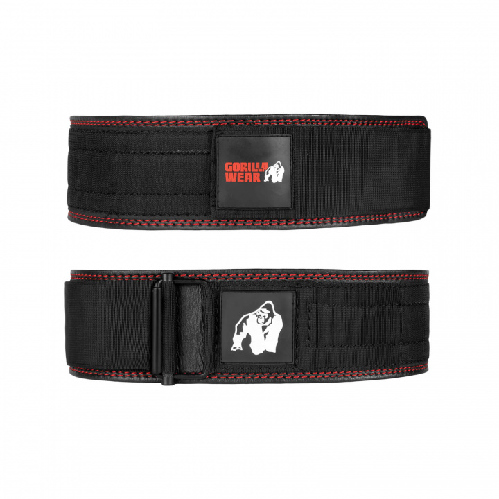 Se 4 Tommer Premium Lifting Belt, sort, Gorilla Wear på SportGymButikken.dk