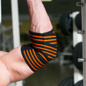 Elbow Wraps Pro, 1.3 m, black/orange, C.P. Sports