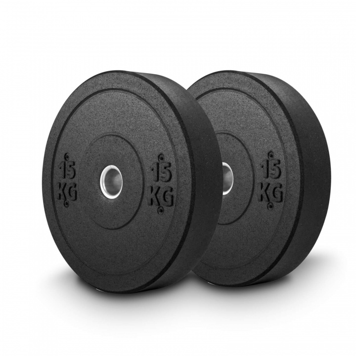 Tjek Hi-Impact Bumper Plates, 2 x 15 kg, Gymstick på SportGymButikken.dk