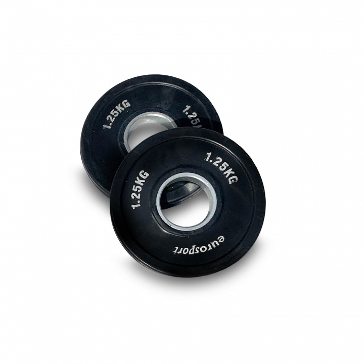 Tjek Olympic Weight Discs Rubber, 2 x 1,25 kg, Eurosport hos SportGymButiken.