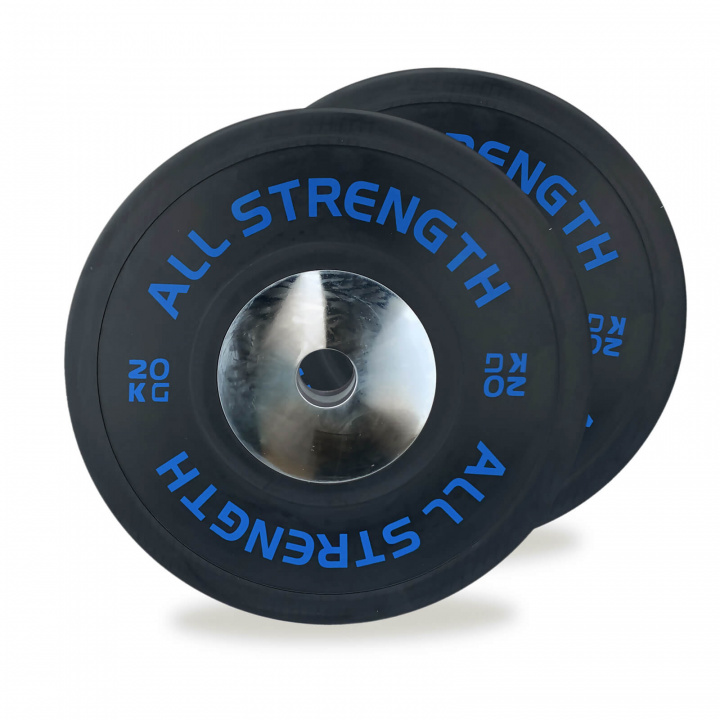 Tjek Competition Bumper Plates, 2 x 20 kg, AllStrength på SportGymButiken.s