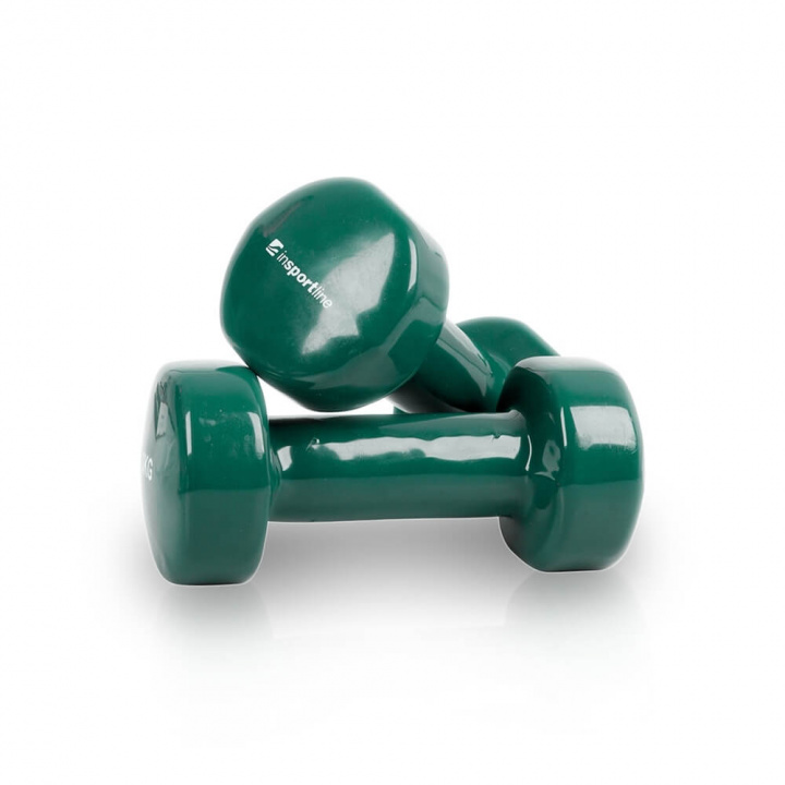 Tjek Vinyl Dumbbell 2 x 3 kg, inSPORTline på SportGymButikken.dk