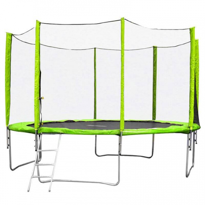 Tjek Trampolin med sikkerhedsnet Froggy Pro, 366 cm, inSPORTline hos SportGy