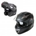 Motorcykelhjelm YM-925, matte black, W-TEC